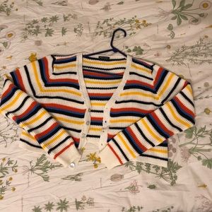 Cute cropped striped cardigan